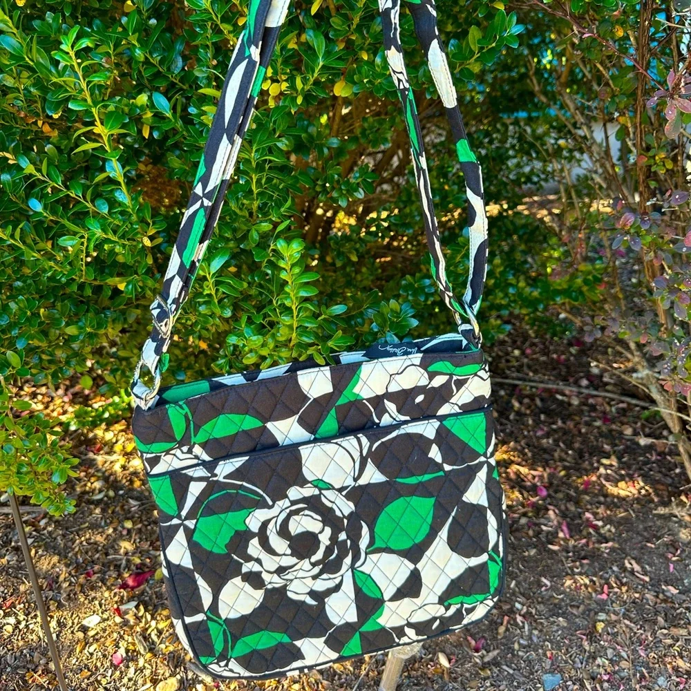 Vera Bradley “Imperial Rose” Triple Zip Hipster Crossbody - NWT
